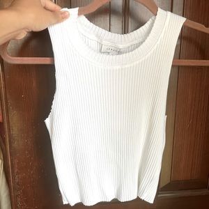 Top Shop White Ribbed Tank Top